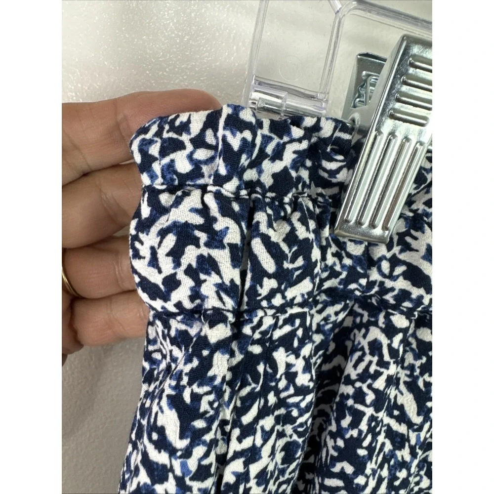 Madewell Women's‎ S Pull On Relaxed Shorts Blue White NWT Inseam 3.75